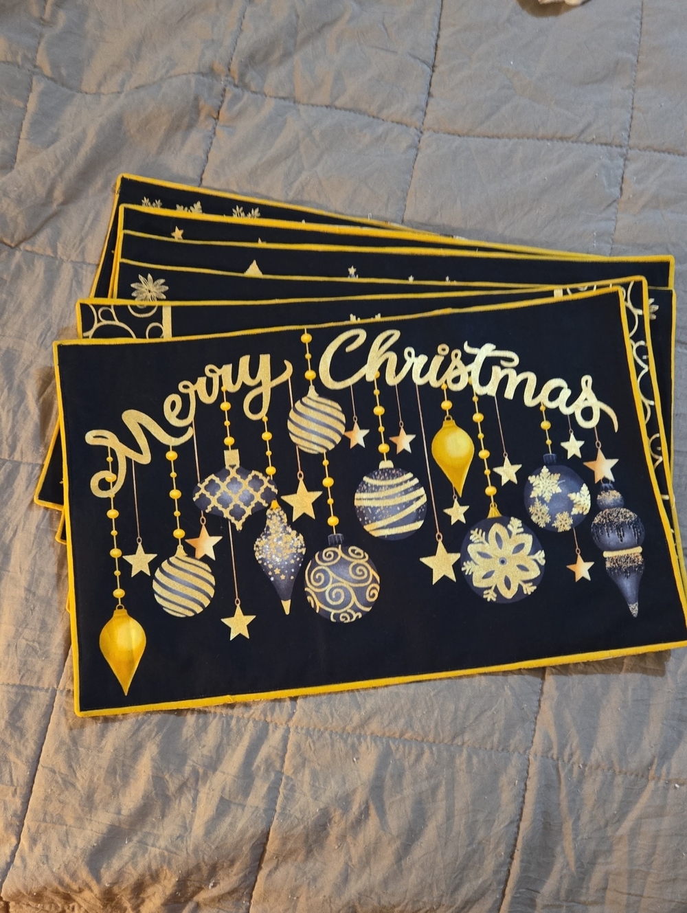 Set Of 6 Handmade Reversible Placemats For Fall And Christmas